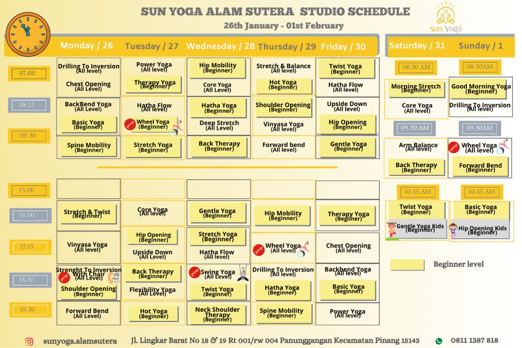 yoga alam sutera