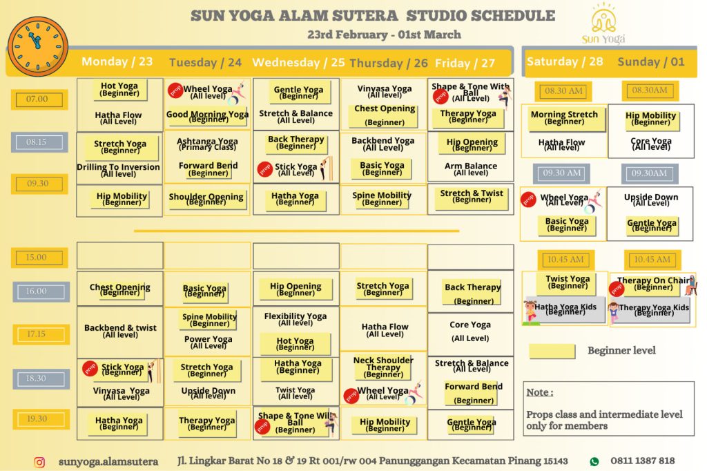 yoga alam sutera