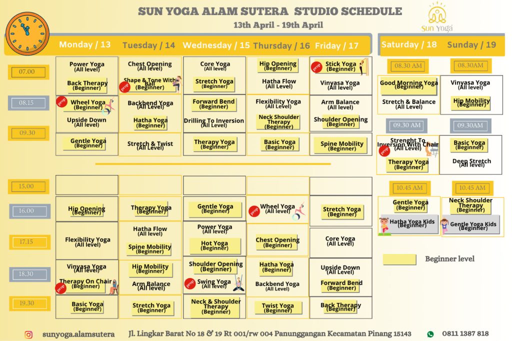 yoga alam sutera